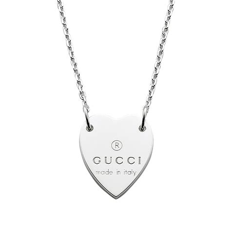 gucci necklace womens gold|gucci necklace with heart pendant.